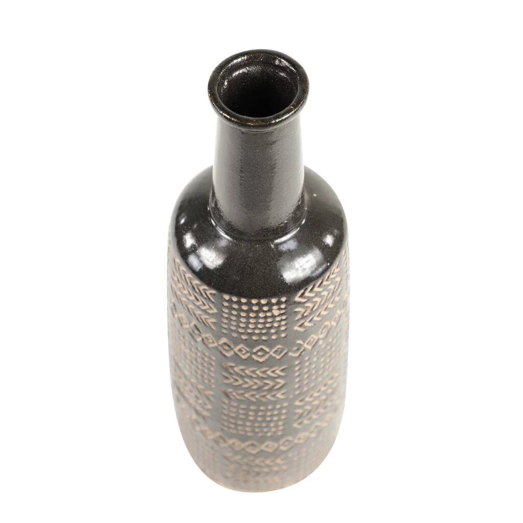 Deals π Black Porcelain Eclectic Vase, 18" x 6" x 6" by Ivory and Iris π― 2 Deals π Black Porcelain Eclectic Vase, 18" x 6" x 6" by Ivory and Iris π― - Image 2