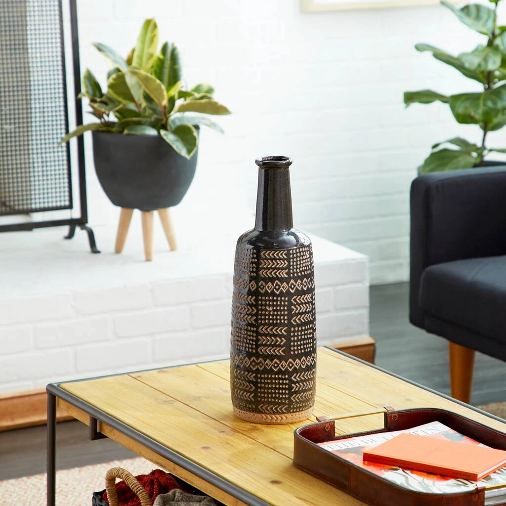 Deals π Black Porcelain Eclectic Vase, 18" x 6" x 6" by Ivory and Iris π― 9 Deals π Black Porcelain Eclectic Vase, 18" x 6" x 6" by Ivory and Iris π― - Image 9