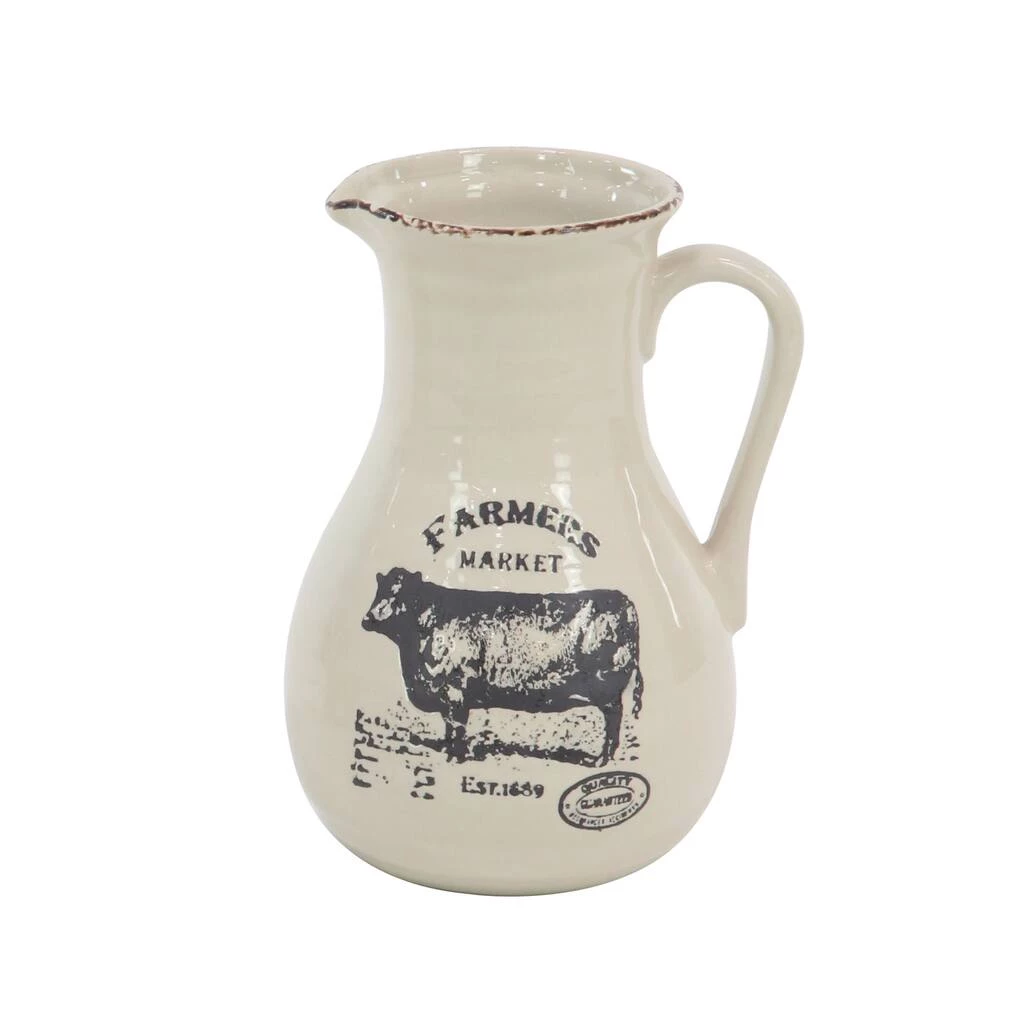 Best deal π Set of 3 White Porcelain Farmhouse Vase, 7" x 10" by Ivory and Iris π 2 Best deal π Set of 3 White Porcelain Farmhouse Vase, 7" x 10" by Ivory and Iris π - Image 2