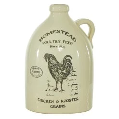 Buy π Beige Ceramic Farmhouse Vase, 12" x 8" x 8" by Ivory and Iris π