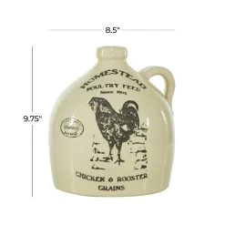 Discount ✔️ Beige Ceramic Farmhouse Vase, 10" x 8" x 9" by Ivory and Iris 🌟 -Cheap Ivory and Iris Store D492375S 5