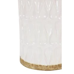 Buy 🎁 White Porcelain Contemporary Vase, 8" x 12" by Ivory and Iris 🧨 -Cheap Ivory and Iris Store D492378S 3