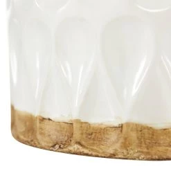 Buy 🎁 White Porcelain Contemporary Vase, 8" x 12" by Ivory and Iris 🧨 -Cheap Ivory and Iris Store D492378S 5
