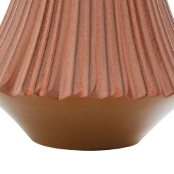 Buy 🔥 Rust Ceramic Modern Vase, 13" x 9" x 9" by Ivory and Iris ✨ -Cheap Ivory and Iris Store D492380S 3