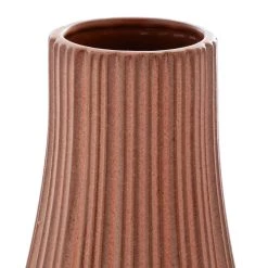 Buy 🔥 Rust Ceramic Modern Vase, 13" x 9" x 9" by Ivory and Iris ✨ -Cheap Ivory and Iris Store D492380S 5