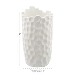 Top 10 🔔 Set of 2 White Porcelain Contemporary Vase, 5" x 9" by Ivory and Iris 🌟 -Cheap Ivory and Iris Store D492386S 4