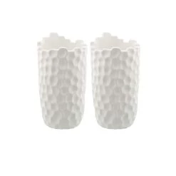 Top 10 🔔 Set of 2 White Porcelain Contemporary Vase, 5" x 9" by Ivory and Iris 🌟 -Cheap Ivory and Iris Store D492386S 5