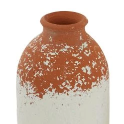 Flash Sale 🎁 Set of 2 White Ceramic Coastal Style Vase, 10", 13.25" by Ivory and Iris 😀 -Cheap Ivory and Iris Store D492392S 3