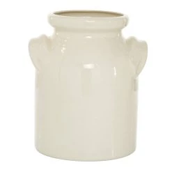 Wholesale ⌛ Beige Ceramic Farmhouse Vase, 10" x 8" x 8" by Ivory and Iris 🔔 -Cheap Ivory and Iris Store D492396S 4