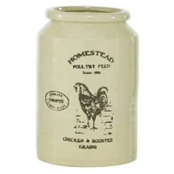 Best reviews of 😍 Beige Ceramic Farmhouse Vase, 10" x 7" x 7" by Ivory and Iris 🎁