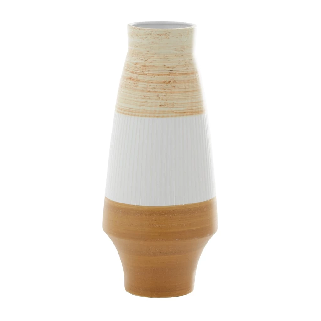Best Sale π Tan Ceramic Coastal Style Vase, 18" x 8" x 8" by Ivory and Iris π 1 Best Sale π Tan Ceramic Coastal Style Vase, 18" x 8" x 8" by Ivory and Iris π