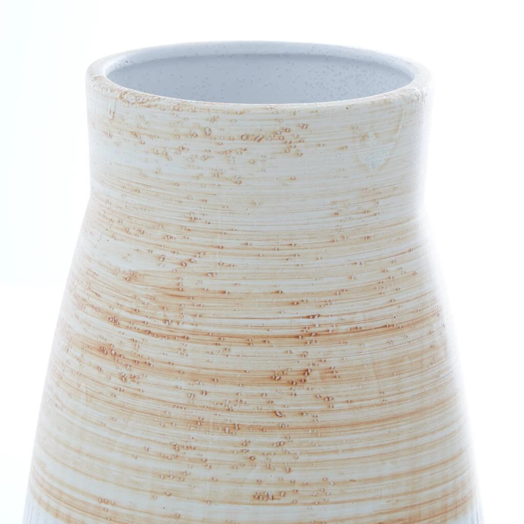 Best Sale π Tan Ceramic Coastal Style Vase, 18" x 8" x 8" by Ivory and Iris π 4 Best Sale π Tan Ceramic Coastal Style Vase, 18" x 8" x 8" by Ivory and Iris π - Image 4