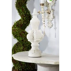 Best deal 🧨 20" White Farmhouse Finial Sculpture by Ivory and Iris 🌟 -Cheap Ivory and Iris Store D492692S 6
