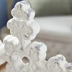 Best deal ✔️ 28" White Fiberglass Vintage Cross Sculpture by Ivory and Iris 😉 -Cheap Ivory and Iris Store D492706S 4