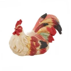 Deals 🥰 15" Red Ceramic Farmhouse Bird Garden Sculpture by Ivory and Iris 🧨