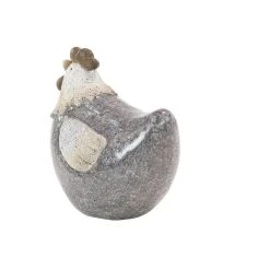 Hot Sale ✔️ 10" Gray Stone Country Hen Garden Sculpture by Ivory and Iris 🛒 -Cheap Ivory and Iris Store D492781S 3