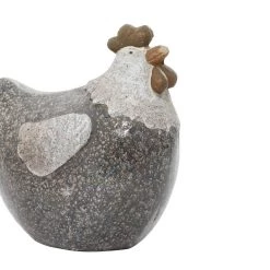 Hot Sale ✔️ 10" Gray Stone Country Hen Garden Sculpture by Ivory and Iris 🛒 -Cheap Ivory and Iris Store D492781S 5