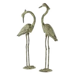 Best deal 🎉 Yellow Aluminum Coastal Bird Garden Sculpture Set by Ivory and Iris 💯