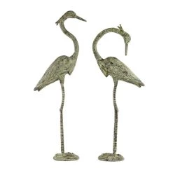 Best deal 🎉 Yellow Aluminum Coastal Bird Garden Sculpture Set by Ivory and Iris 💯 -Cheap Ivory and Iris Store D492784S 3