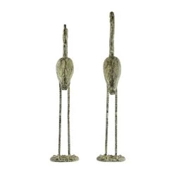 Best deal 🎉 Yellow Aluminum Coastal Bird Garden Sculpture Set by Ivory and Iris 💯 -Cheap Ivory and Iris Store D492784S 5