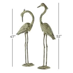 Best deal 🎉 Yellow Aluminum Coastal Bird Garden Sculpture Set by Ivory and Iris 💯 -Cheap Ivory and Iris Store D492784S 6