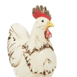 Deals ⭐ 12" White Stone Rooster Garden Sculpture by Ivory and Iris 🛒 -Cheap Ivory and Iris Store D492788S 8