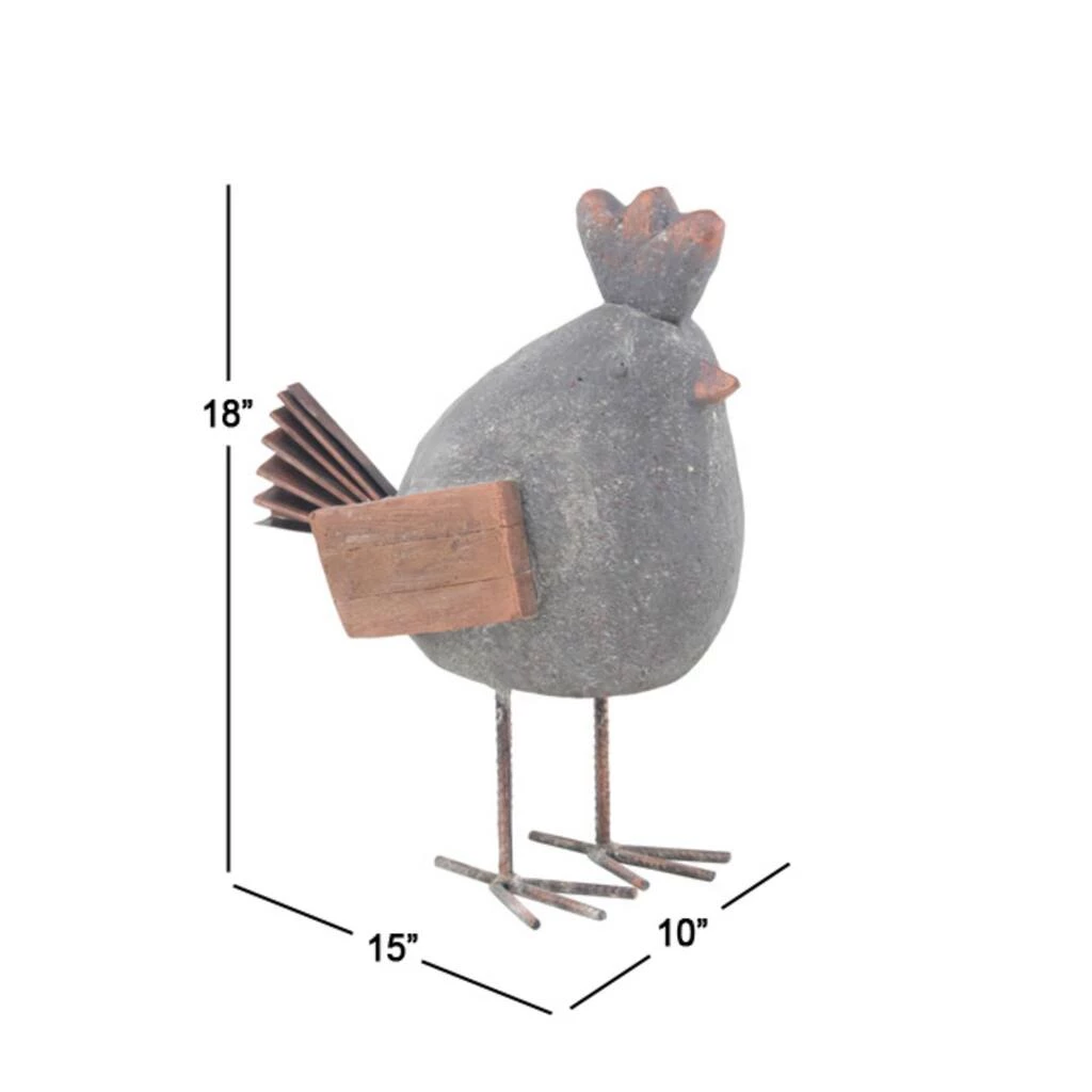 Budget π 18" Gray Stone Rustic Rooster Garden Sculpture by Ivory and Iris π₯ 6 Budget π 18" Gray Stone Rustic Rooster Garden Sculpture by Ivory and Iris π₯ - Image 6
