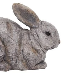 Cheap ✨ 14" Gray Stone Country Rabbit Garden Sculpture by Ivory and Iris 😀 -Cheap Ivory and Iris Store D492798S 4