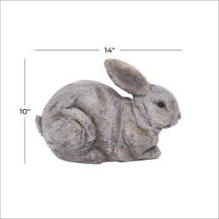 Cheap ✨ 14" Gray Stone Country Rabbit Garden Sculpture by Ivory and Iris 😀 -Cheap Ivory and Iris Store D492798S 6