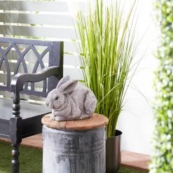 Cheap ✨ 14" Gray Stone Country Rabbit Garden Sculpture by Ivory and Iris 😀 -Cheap Ivory and Iris Store D492798S 7