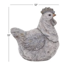 Best reviews of ✨ 13" Gray Stone Country Hen Garden Sculpture by Ivory and Iris 🌟 -Cheap Ivory and Iris Store D492799S 6