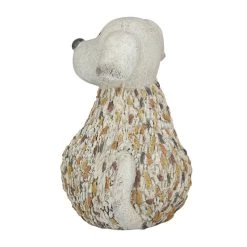 Flash Sale ⌛ 12" White Stone Farmhouse 🦮 Dog Garden Sculpture by Ivory and Iris 🧨 -Cheap Ivory and Iris Store D492805S 5