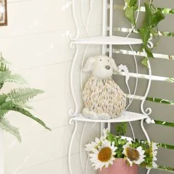 Flash Sale ⌛ 12" White Stone Farmhouse 🦮 Dog Garden Sculpture by Ivory and Iris 🧨 -Cheap Ivory and Iris Store D492805S 7