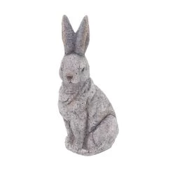 Buy 🛒 20" Gray Stone Country Rabbit Garden Sculpture by Ivory and Iris 🎁