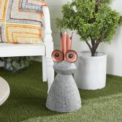 Wholesale ⭐ 22" Gray Stone Rustic Frog Garden Sculpture by Ivory and Iris ⌛ -Cheap Ivory and Iris Store D492814S 9