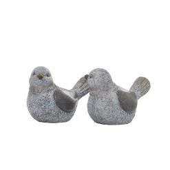 Hot Sale 😉 13" Gray Stone Country Bird Garden Sculpture Set by Ivory and Iris 🧨