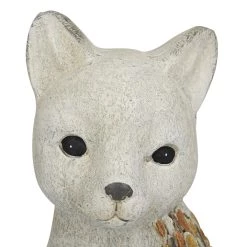 Cheapest 🔔 14" White Stone Farmhouse Cat Garden Sculpture by Ivory and Iris ✨ -Cheap Ivory and Iris Store D492829S 3