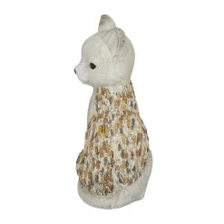 Cheapest 🔔 14" White Stone Farmhouse Cat Garden Sculpture by Ivory and Iris ✨ -Cheap Ivory and Iris Store D492829S 5