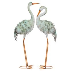 Deals 😉 White Birds Metal Coastal Garden Sculpture Set by Ivory and Iris 👏