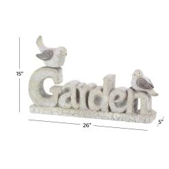 Top 10 😍 26" White Polystone Country Garden Sculpture by Ivory and Iris 😉 -Cheap Ivory and Iris Store D492853S 9
