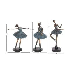 Brand new 𧨠Set of 3 Teal Polystone Traditional Dancer Sculpture, 13" 12" 11" by Ivory and Iris β 22 Brand new 𧨠Set of 3 Teal Polystone Traditional Dancer Sculpture, 13" 12" 11" by Ivory and Iris β -Cheap Ivory and Iris Store D492917S 11