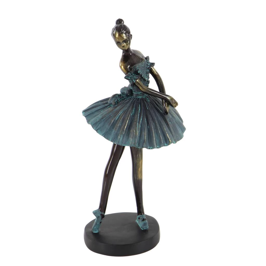 Brand new 𧨠Set of 3 Teal Polystone Traditional Dancer Sculpture, 13" 12" 11" by Ivory and Iris β 5 Brand new 𧨠Set of 3 Teal Polystone Traditional Dancer Sculpture, 13" 12" 11" by Ivory and Iris β - Image 5