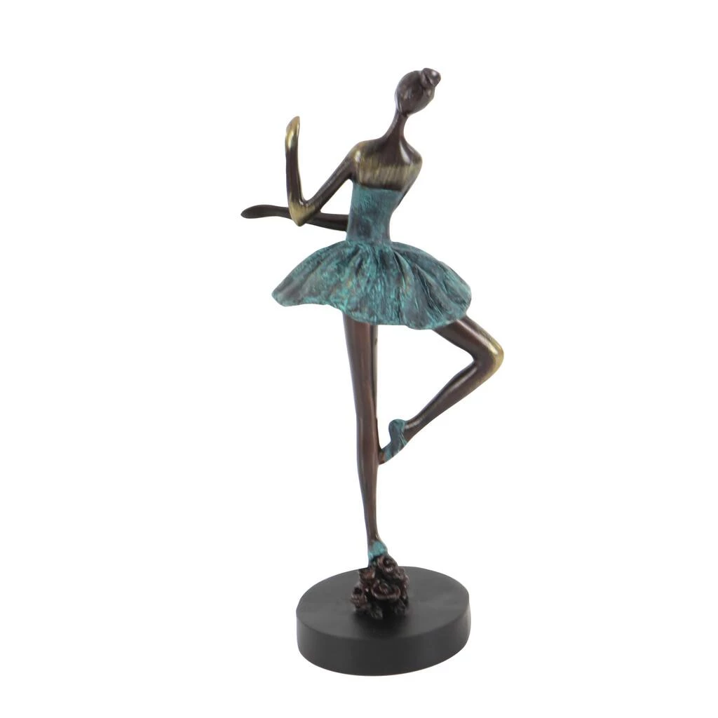 Brand new 𧨠Set of 3 Teal Polystone Traditional Dancer Sculpture, 13" 12" 11" by Ivory and Iris β 7 Brand new 𧨠Set of 3 Teal Polystone Traditional Dancer Sculpture, 13" 12" 11" by Ivory and Iris β - Image 7