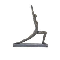 Best deal 🥰 Set of 2 Brass Polystone Modern Yoga Sculpture, 11", 15" by Ivory and Iris 😍 -Cheap Ivory and Iris Store D492918S 4