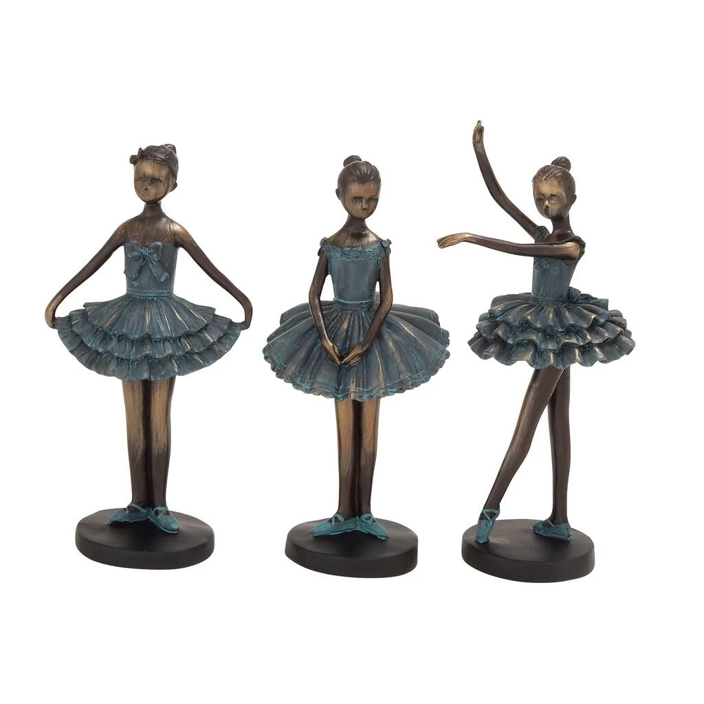 Brand new π Set of 3 Teal Polystone Traditional Dancer Sculpture, 6" x 12" by Ivory and Iris β¨ 1 Brand new π Set of 3 Teal Polystone Traditional Dancer Sculpture, 6" x 12" by Ivory and Iris β¨