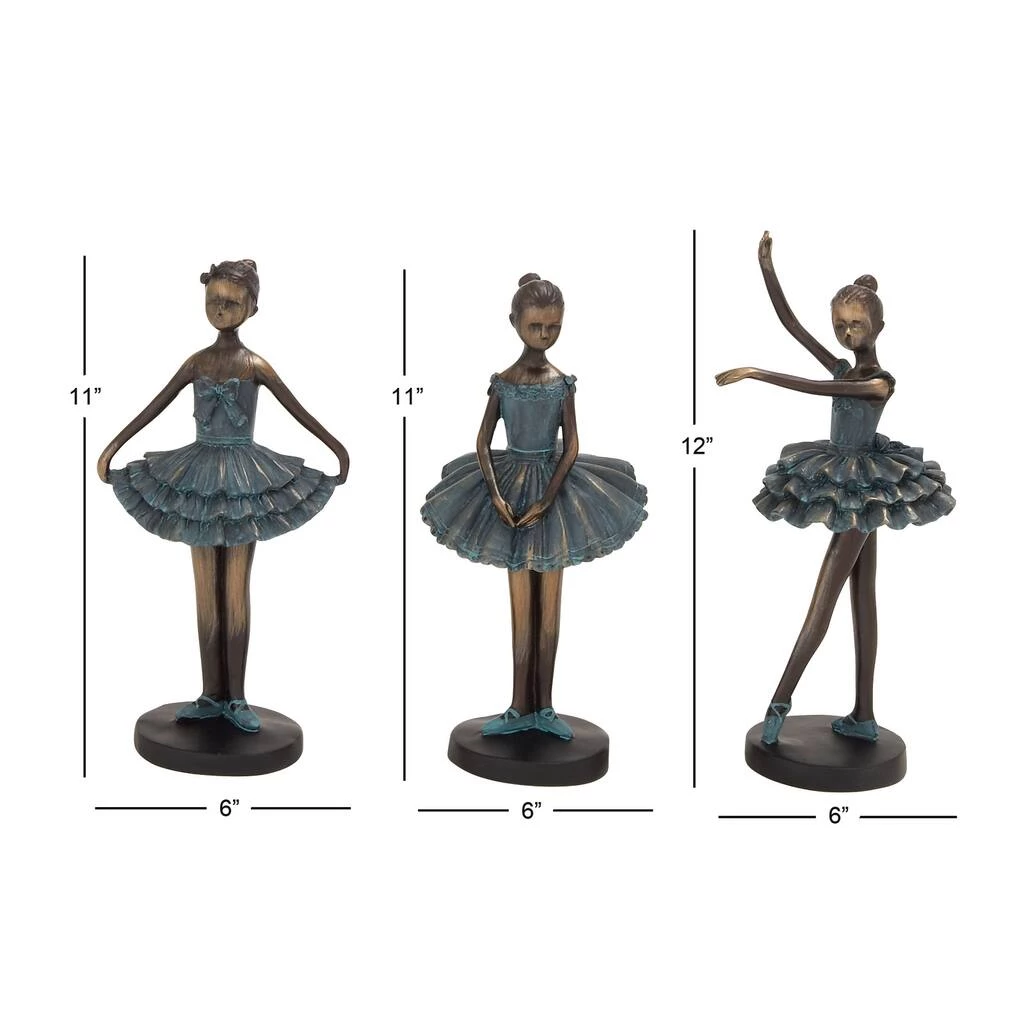 Brand new π Set of 3 Teal Polystone Traditional Dancer Sculpture, 6" x 12" by Ivory and Iris β¨ 5 Brand new π Set of 3 Teal Polystone Traditional Dancer Sculpture, 6" x 12" by Ivory and Iris β¨ - Image 5