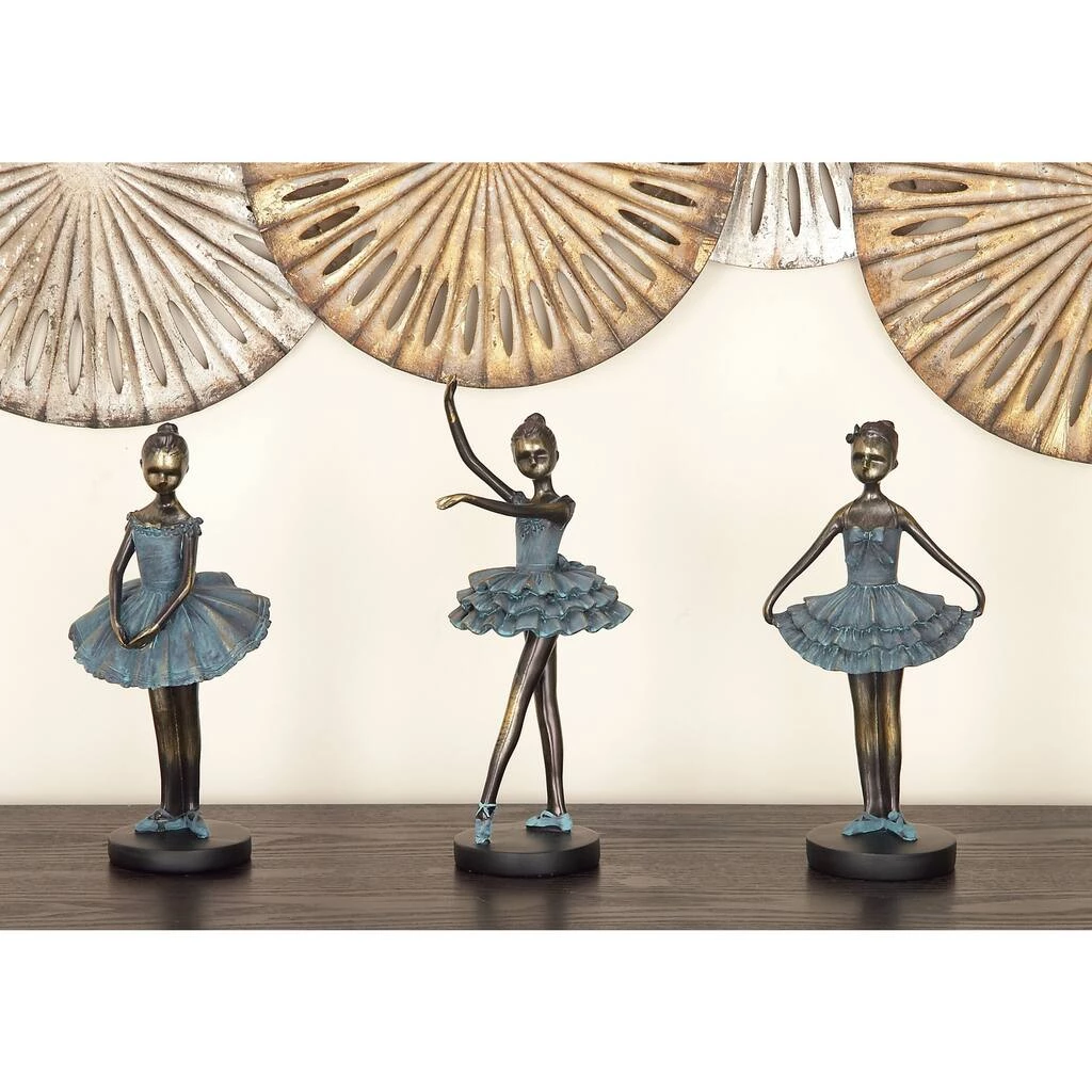 Brand new π Set of 3 Teal Polystone Traditional Dancer Sculpture, 6" x 12" by Ivory and Iris β¨ 6 Brand new π Set of 3 Teal Polystone Traditional Dancer Sculpture, 6" x 12" by Ivory and Iris β¨ - Image 6