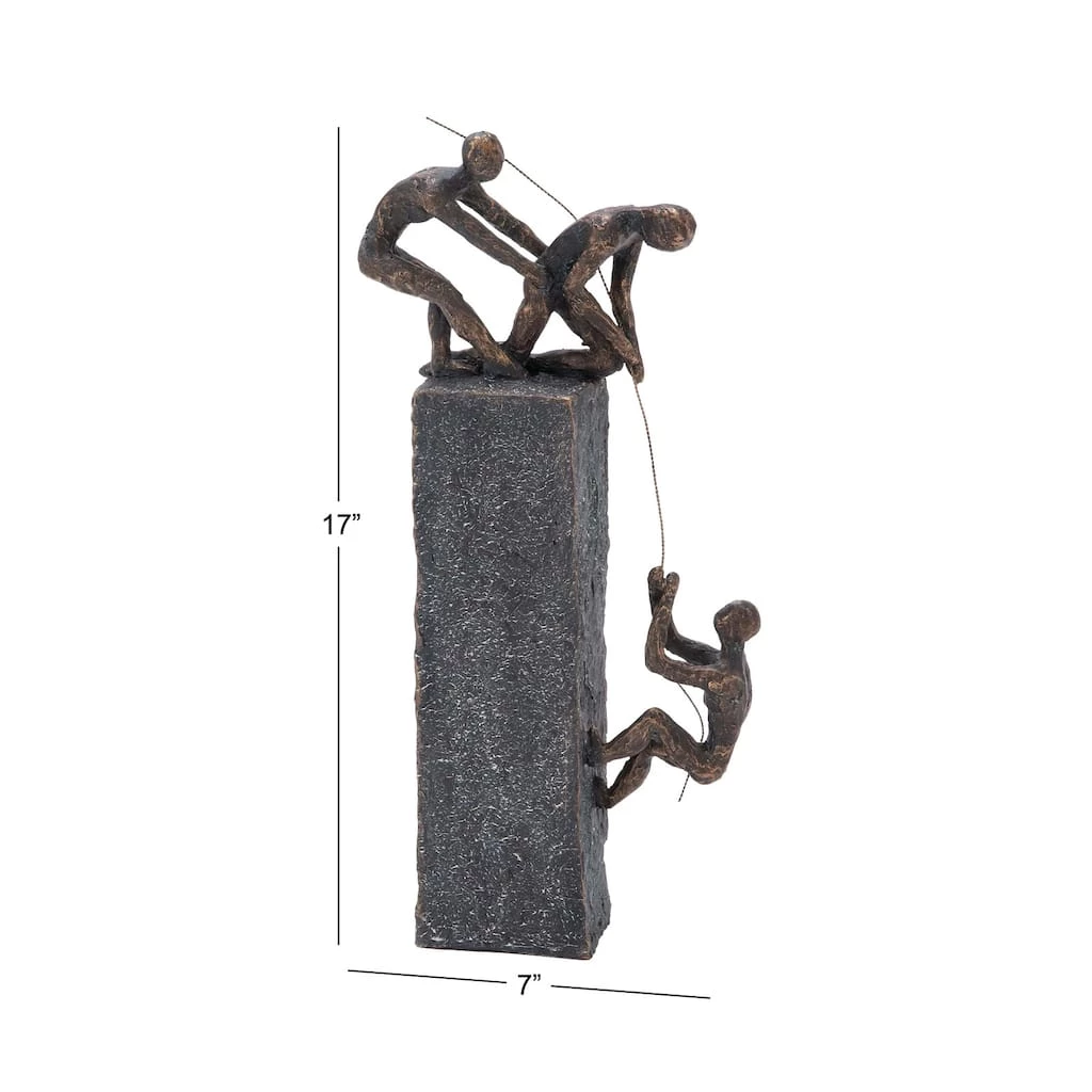 Best Sale β Grey Polystone Sculpture, Rock Climber 17" x 7" x 3" by Ivory and Iris π 6 Best Sale β Grey Polystone Sculpture, Rock Climber 17" x 7" x 3" by Ivory and Iris π - Image 6