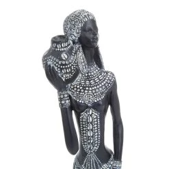 Best deal 😀 Set of 2 Black Polystone Eclectic Sculptures, 14" x 4" x 3" by Ivory and Iris 😉 -Cheap Ivory and Iris Store D492930S 4