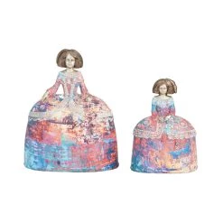 Brand new β Set of 2 Multi Polystone Tuscan Sculptures, 6" x 7" x 5" by Ivory and Iris π